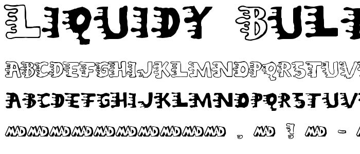 Liquidy Bulbous font